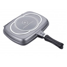 HT-CDF34M SILVER HERENTHAL Tigaie dubla gri, o parte cu format fagure si o parte grill 34 cm HT-CDF34M SILVER HERENTHAL Tigaie dubla gri, o parte cu format fagure si o parte grill 34 cm